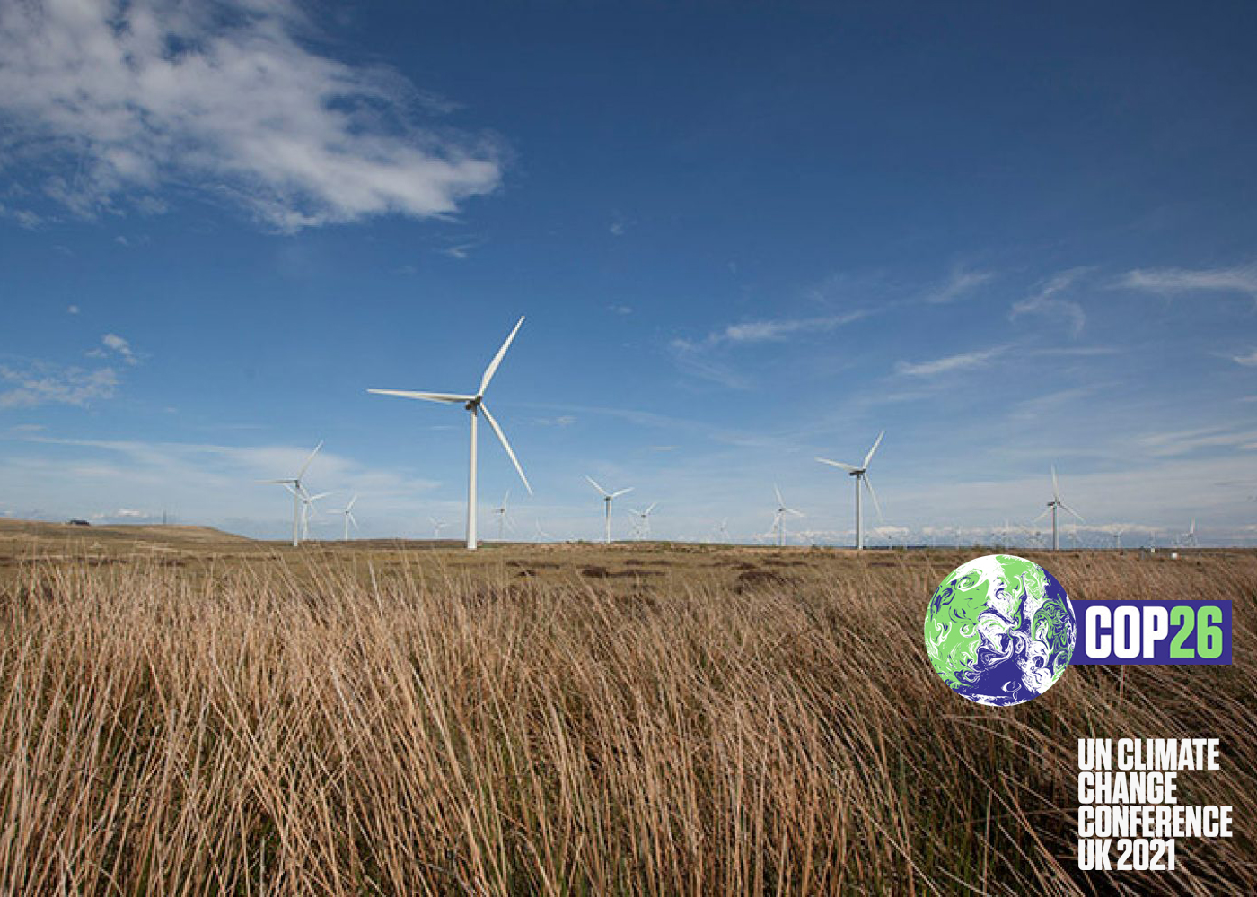 COP26 President visits Whitelee Windfarm near Glasgow to urge action on climate change