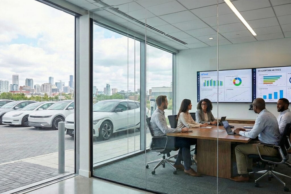 Fleet Managers discussing eFleet reports